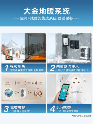 DAIKIN/大金家用中央空調(diào) 空調(diào)+新風/地暖組合套裝 空氣解決方案
