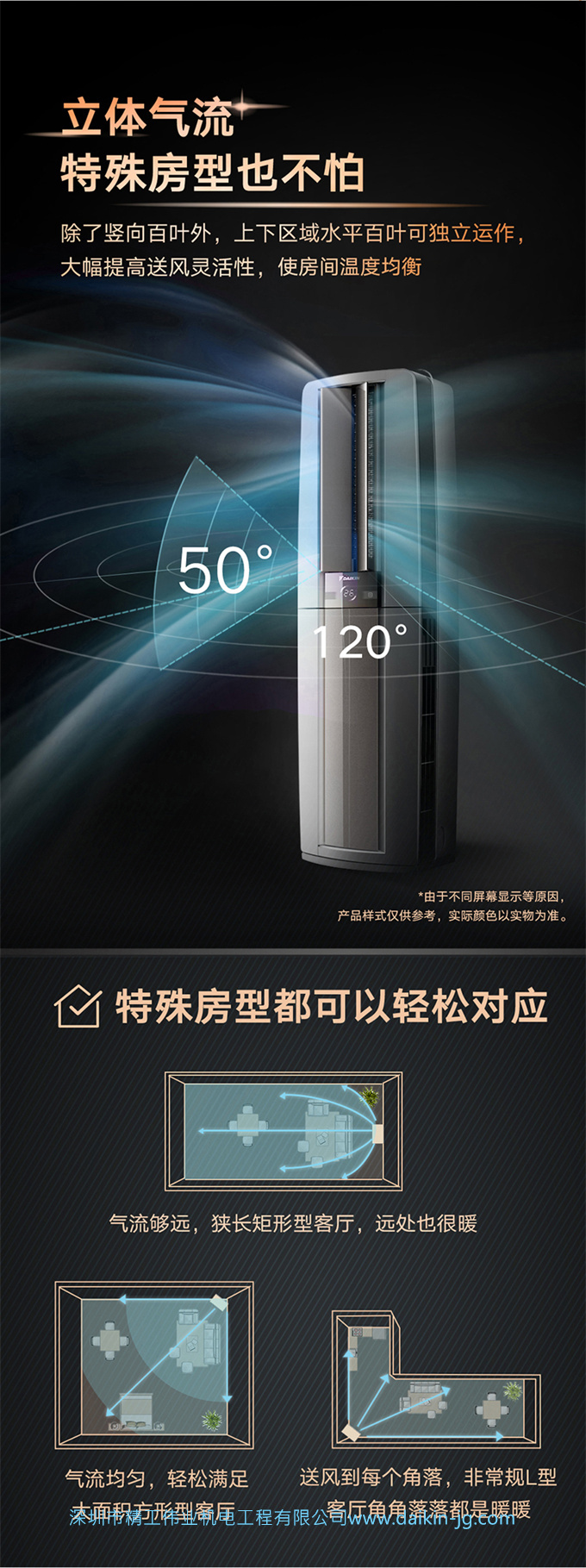 Daikin/大金FVXF172WC-W一級3匹變頻冷暖帕締能立式柜機客廳空調(圖8)