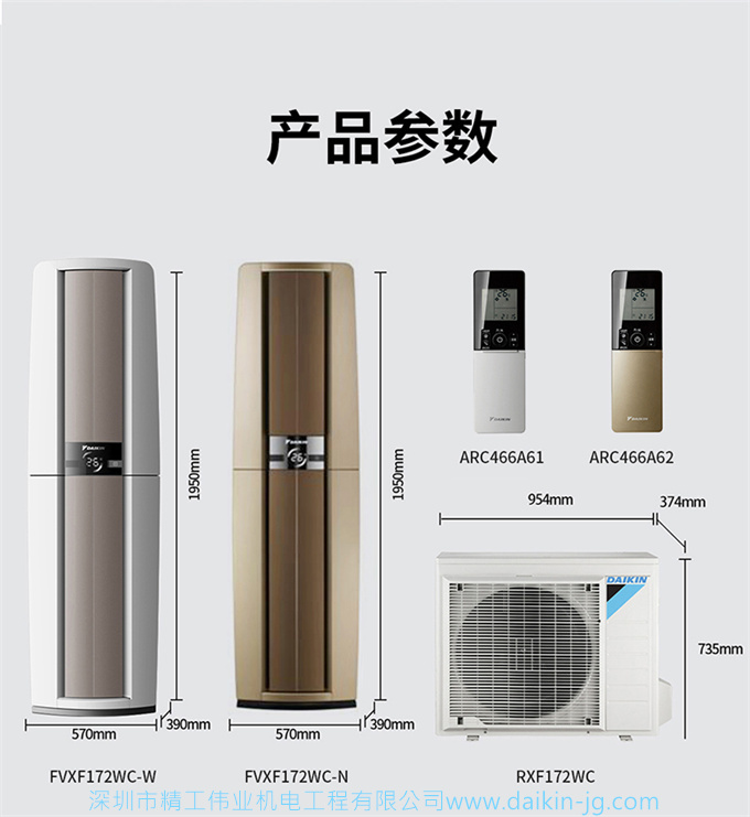 Daikin/大金FVXF172WC-W一級3匹變頻冷暖帕締能立式柜機客廳空調(圖14)