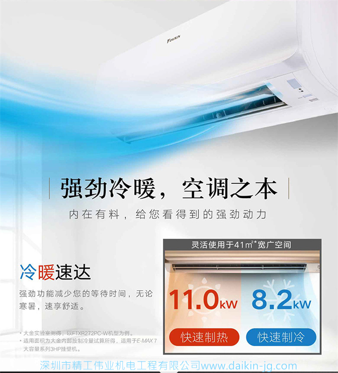 Daikin/大金 FTXR272UC-W1二級變頻空調大3匹智能WiFi康達掛機(圖10)