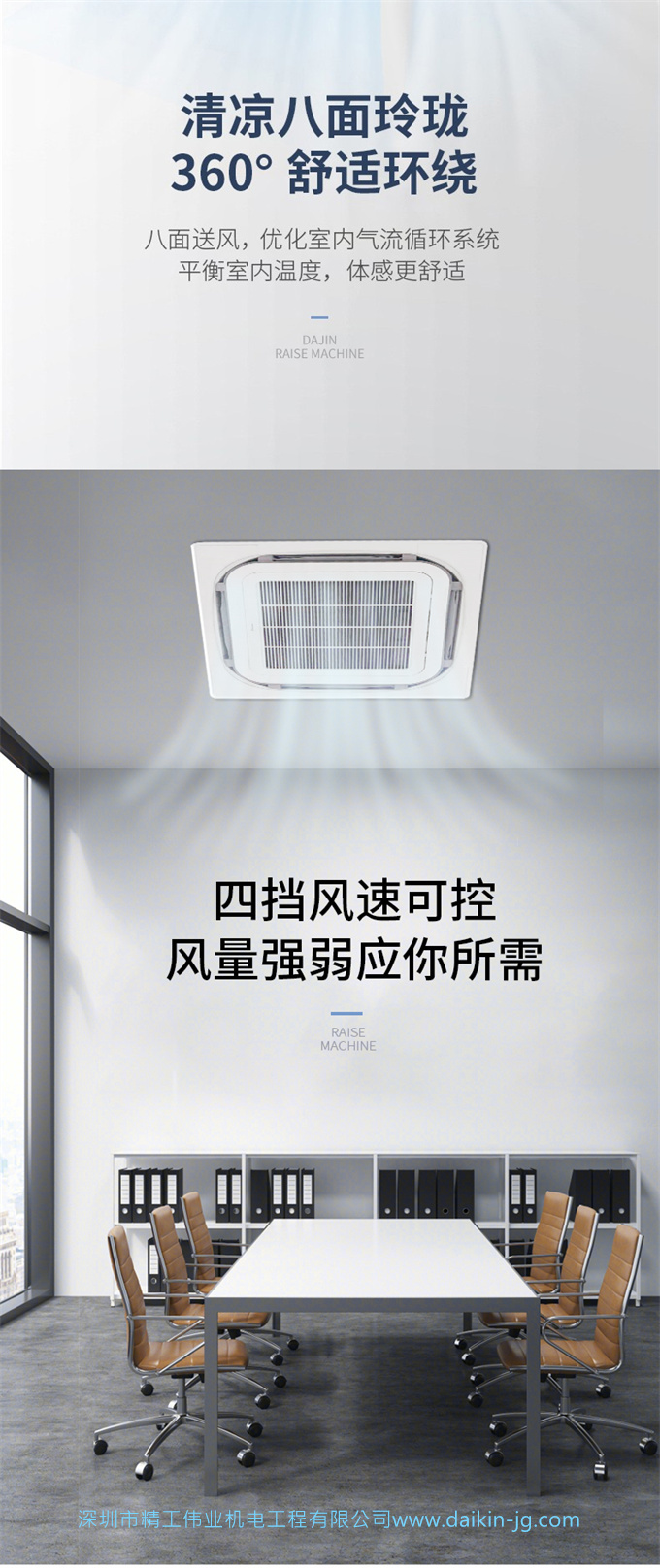DAIKIN/大金中央空調吸頂空調天花機5匹3匹2匹天井機家用/商用(圖3)