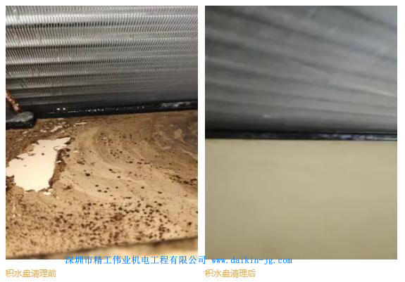 積水盤清理前后對(duì)比圖