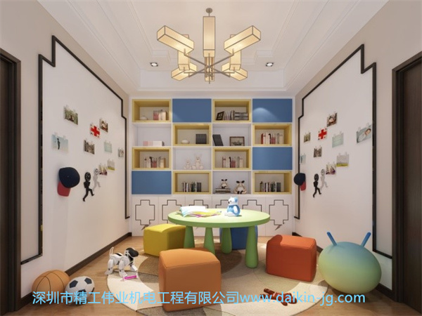 美式別墅大金中央空調工程案例-兒童房空調展示圖