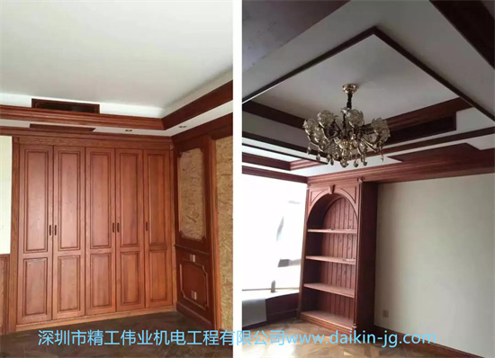 大金中央空調(diào)常見出風口材質(zhì)之木質(zhì)出風口安裝效果圖