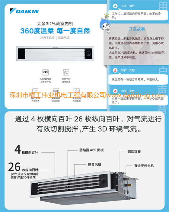 【視頻】大金中央空調功能篇：3D氣流風管機的功能、特色介紹